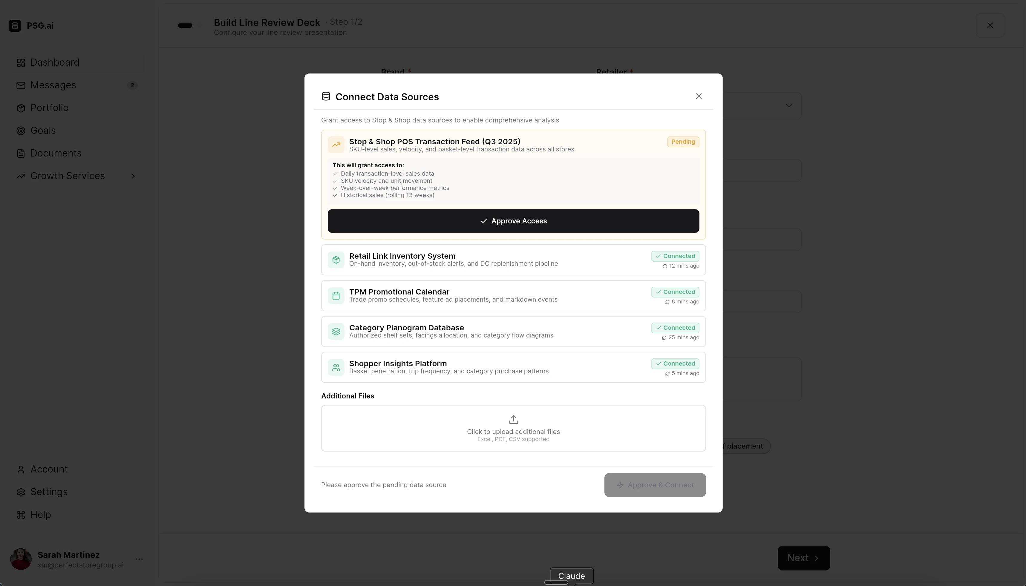 PSG.ai - Connect Your Data Sources